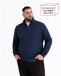 I8107 - Sweater 1/2 Cierre Mouline TALLE ESPECIAL